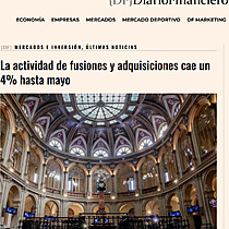 La actividad de fusiones y adquisiciones cae un 4% hasta mayo
